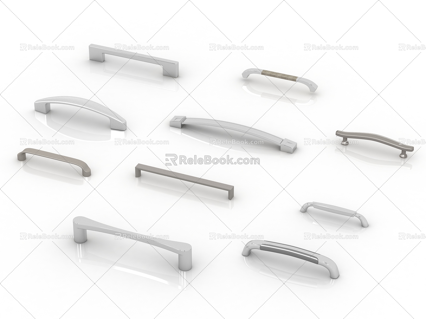 Modern hardware handle classical handle 3d model