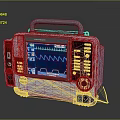 Advanced Portable Medical Monitor Featuring ECG Waveform Display Control Panel and Handle