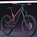 Black and Pink Modern Mountain Bike With Sleek Frame And Stylish Wheels