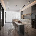 Modern Living Dining Room Interior With Beige Sofa Coffee Table And Floor to Ceiling Window