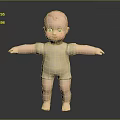 Man Doll In Beige Outfit With Arms Outstretched Against Gray Background