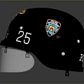 NYPD Police Riot Helmet Weapon Gear With Number 25 Badge And Visor