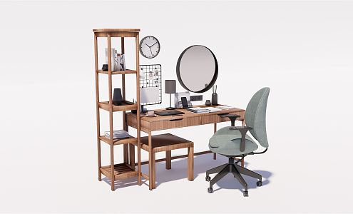 Modern Desk Chair Dressing Desk Writing Desk 3d model