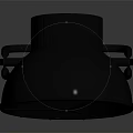Industrial Heavy Duty Spotlight With Metal Frame And Grid Front Panel Stand Mounted Round Design