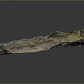 Detailed Terrain Model Featuring Mountainous Landscape Flowing River And Green Vegetation