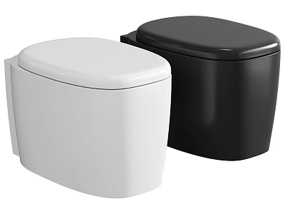 Modern White and Black Toilet Models With Sleek Design For Modern Bathroom 3d model