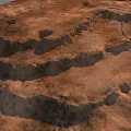 Rugged Rocky Terrain With Natural Geological Formations And Eroded Surfaces