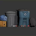 Household Waste Management Supplies Including Trash Bins Recycling Containers And Garbage Bags