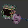 Industrial Equipment With Metal Casing Motor Assembly And Mechanical Component Parts