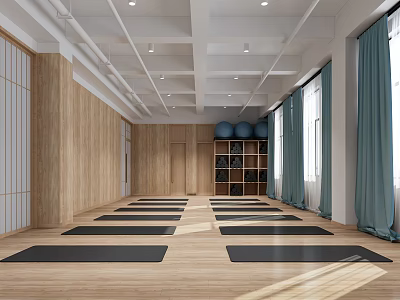 Modern Yoga Studio Simple Public Space 3d model