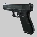 Glock 17 Black Pistol Featuring Grip Slide And Made In Austria Design