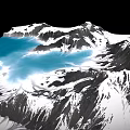 Breathtaking Scenery Of Majestic Snowy Mountain Peaks Surrounding Crystal Clear Blue Lake
