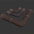 Industrial Metal Pipes With Various Bend Shapes And Metal Ring Fittings