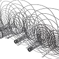 Decorative Spiral Metal Wire Art With Coiled Twisted Structures Design