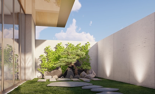 New Chinese Courtyard Garden 3d model