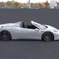 Sleek White Convertible Sports Car Parked Outdoor With Modern Building Background