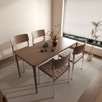 Modern Dining Table Ancient Dining Table Silent Dining Table Chair 3d model