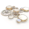 Mechanical Gear Components Including Circular Metal Parts And Gear Sets