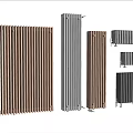 Modern Decorative Radiators Featuring Various Styles and Colors for Home Heating 3d model