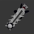 Space Rocket Model With Multistage Design Silver Body Red Accents And Vertical Standing