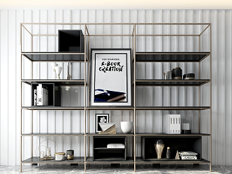 Modern Bookshelf 3d model