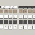 Various Colored Switch Panels with Different Designs in White Beige Black for Home Use