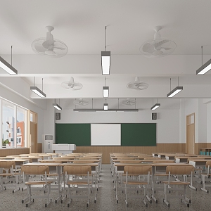 School Classroom Art Classroom Ordinary Classroom 3d model