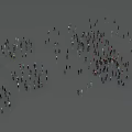 Large Crowd of People Gathered in Open Area Interacting and Moving Around Casually