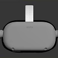 White VR Headset With Comfortable Strap And Modern Electronic Design
