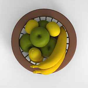 Simple Fruit Basket 3d model