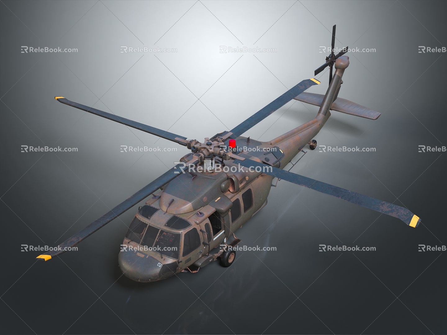 Modern Helicopter Black Hawk Combat Helicopter model