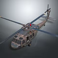 Military Utility Helicopter Featuring Detailed Rotor Blades Cockpit And Structure Design