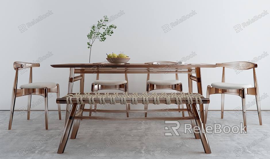 Modern Dining Table and Chair Combination Dining Table and Chair model