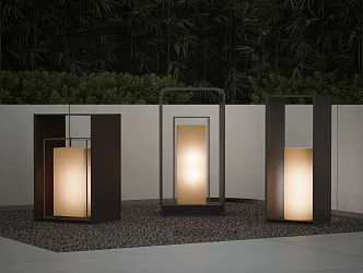 Modern garden lamp landscape lamp combination camping lamp outdoor lamp lawn lamp floor lamp 3d model