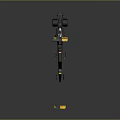 Yellow And Black Dragster Racing Car With MOTUL Logo And Front Wing Accessory