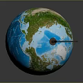 Classic Globe With Wooden Base And Metal Stand Displaying Ocean Land Details
