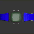 Blue Strap Watch With Green Digital Display And Secure Buckle Design