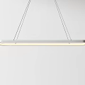 Modern Linear Pendant Light With Black And White Frame For Home Interior Lighting 3d model