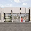 Stylish Clothing Store Interior Featuring Fashion Apparel Racks And Display Shelves