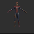 Zombie Spider Man Full Body 3D Model With Tattered Suit And Decayed Appearance