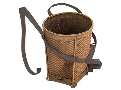 Basket Bamboo Basket 3d model