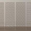 Modern Metal Room Dividers With Intricate Geometric Patterns For Interior Space Separation 3d model