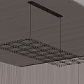 Modern Geometric Metal Frame Hanging Pendant Light From Dark Ceiling With Illuminated Linear Design 3d model