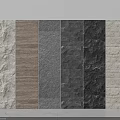 Various Stone And Wood Textured Panels For Interior Wall Decoration Ideas 3d model