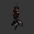 Game Movie Fantasy Creature Character Carrying Back Mounted Complex Architecture