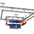 Stage truss top structure truss video suspension electric hoist hanging point 3d model