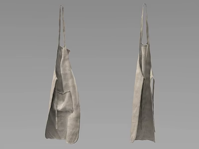 Practical Hanging Cloth Kitchen Aprons With Pockets For Cooking Use 3d model