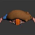 Modern game character Hawkeye 3d model