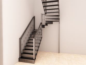 Modern Stairs Metal Stairs 3d model