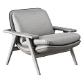 Comfortable Caramel Velvet Leisure Chair With Sturdy Black Solid Wood Armrests And Sleek Supporting Legs